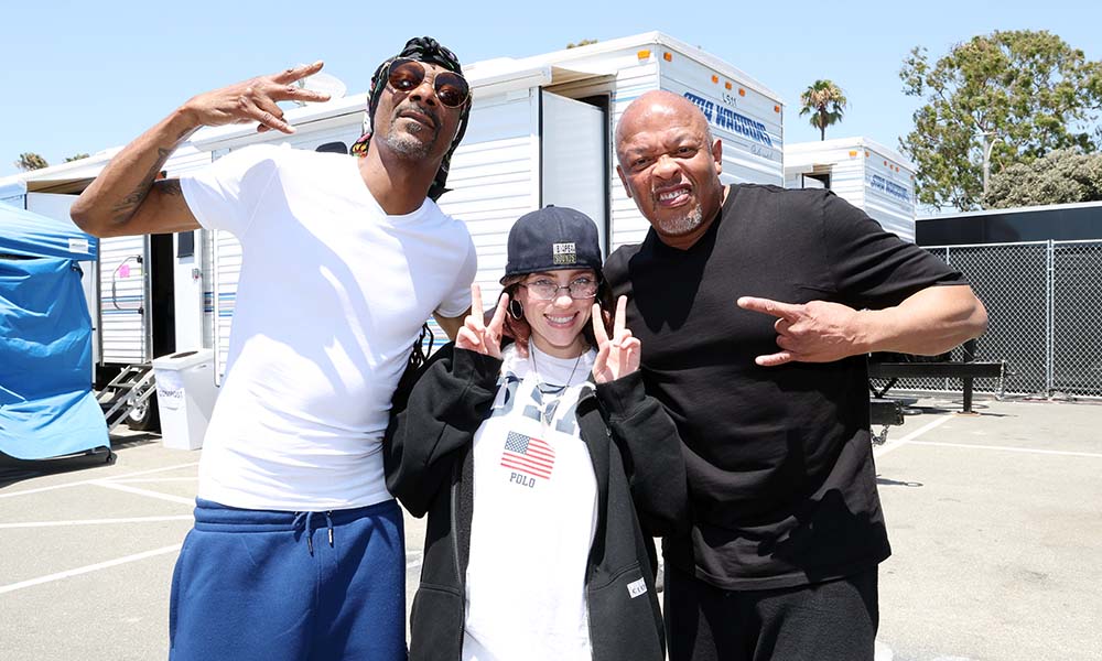 Dr. Dre, Billie Eilish und Snoop Dogg